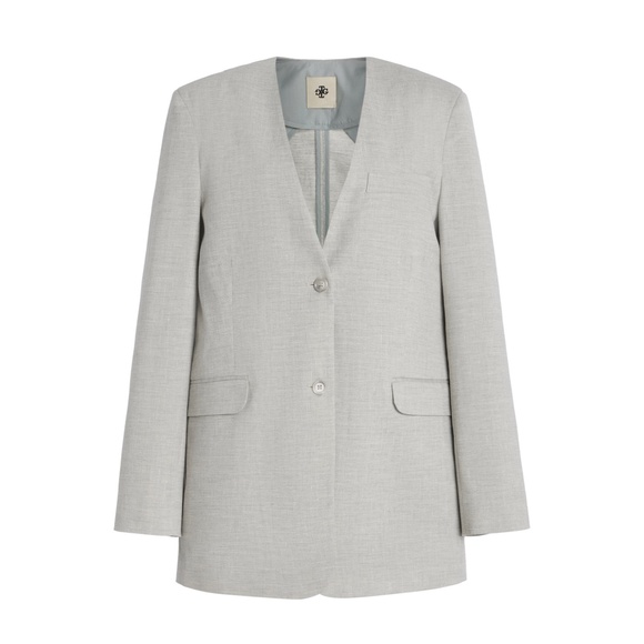 505. THE GARMENT Gabriel Classic Suiting Blazer Light Grey $330 NWT Sz 6 - Picture 1 of 5